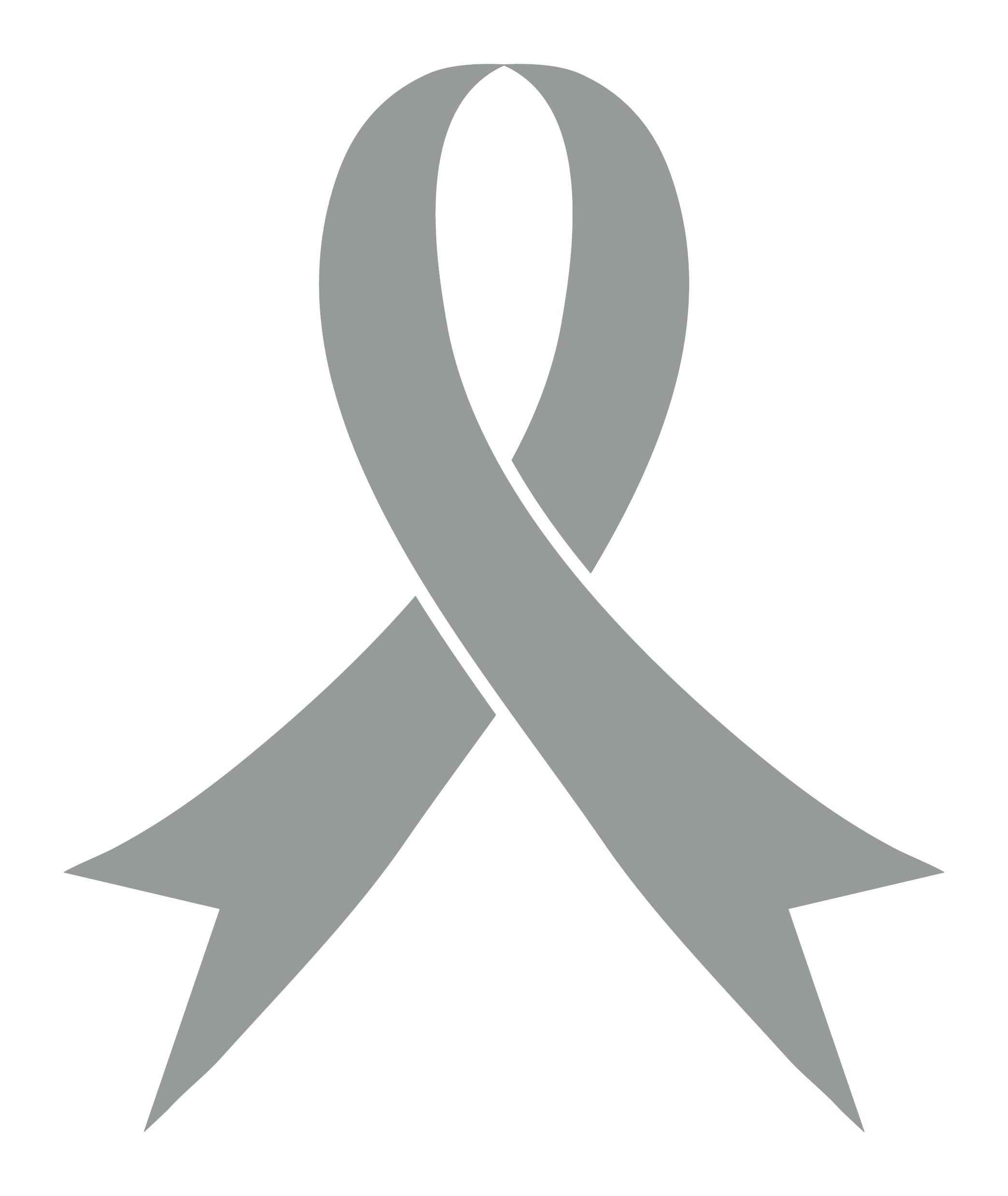 Brain tumor awareness ribbon