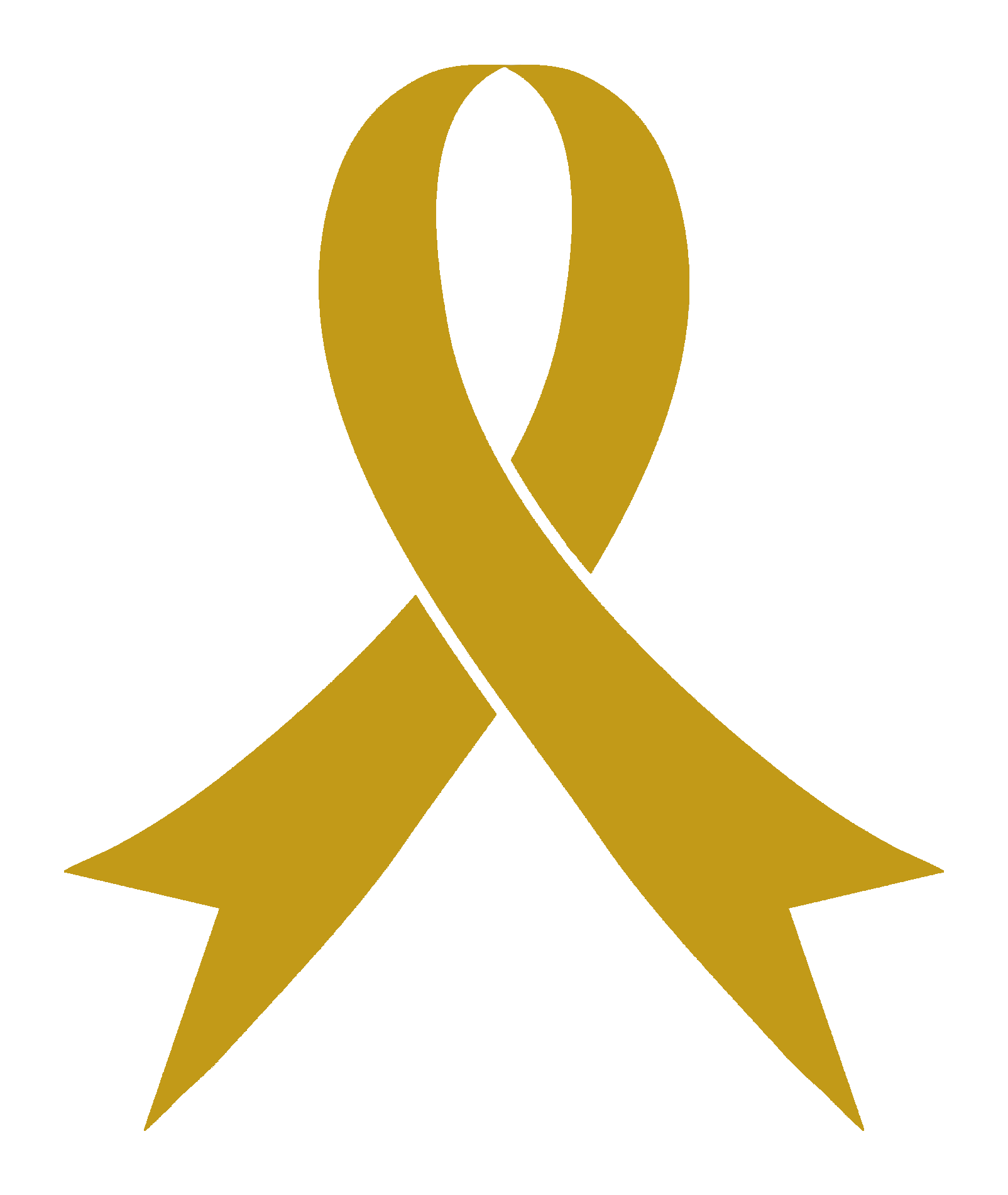 Childhood cancer awareness ribbon