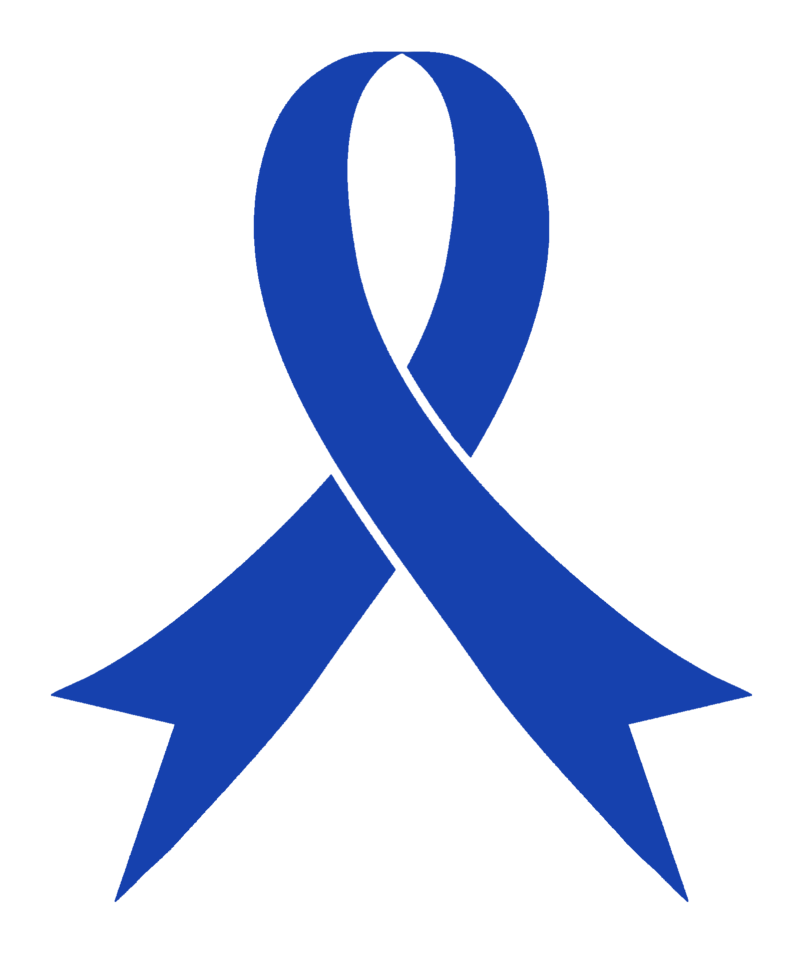 Colorectal cancer awareness ribbon