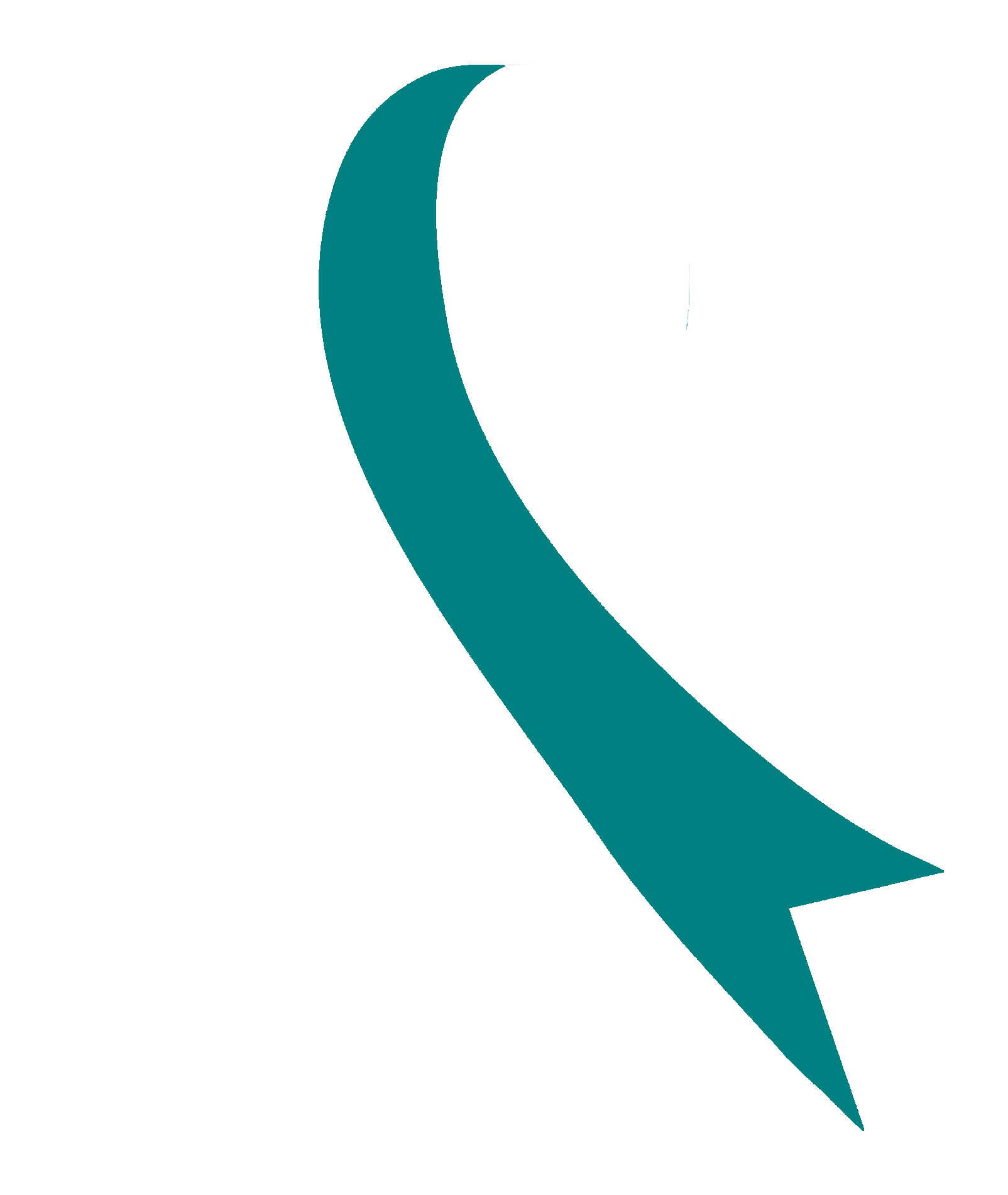 Cervical cancer awareness ribbon