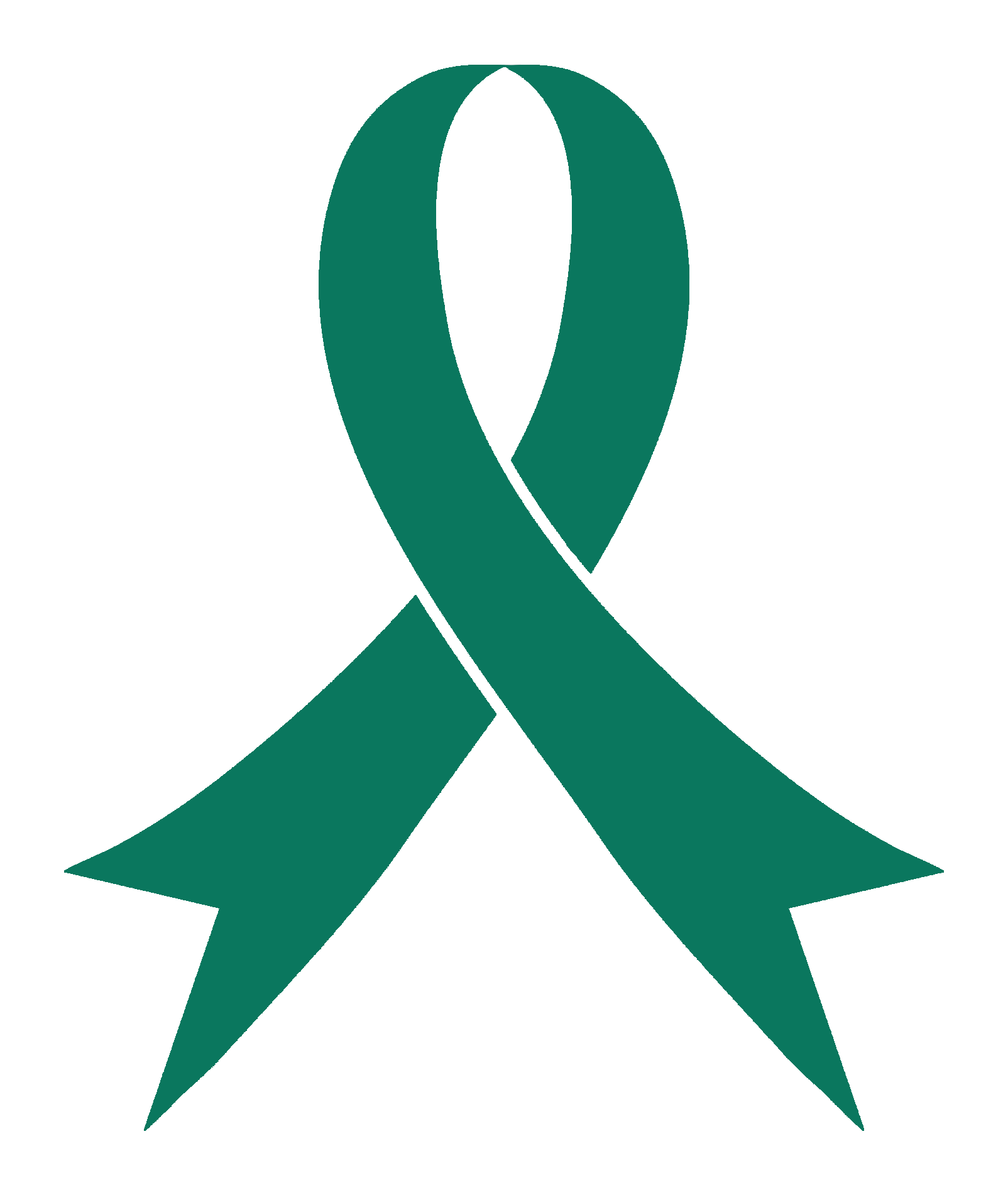 Liver cancer awareness ribbon