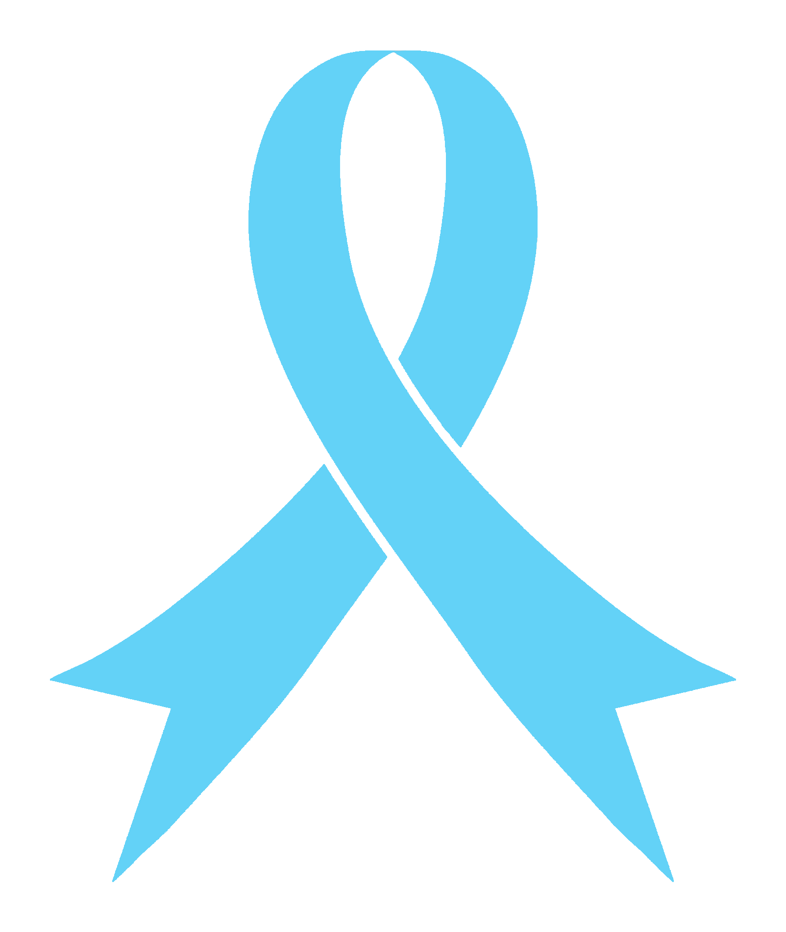 Prostate cancer awareness ribbon