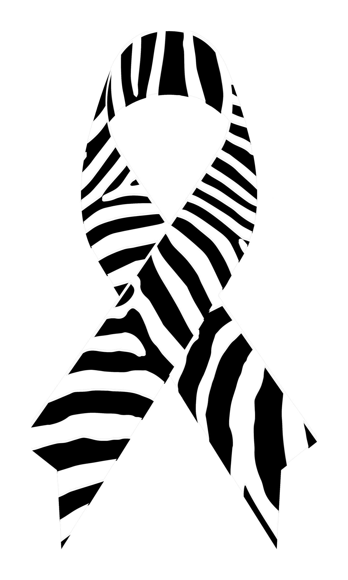 Rare disease zebra awareness ribbon