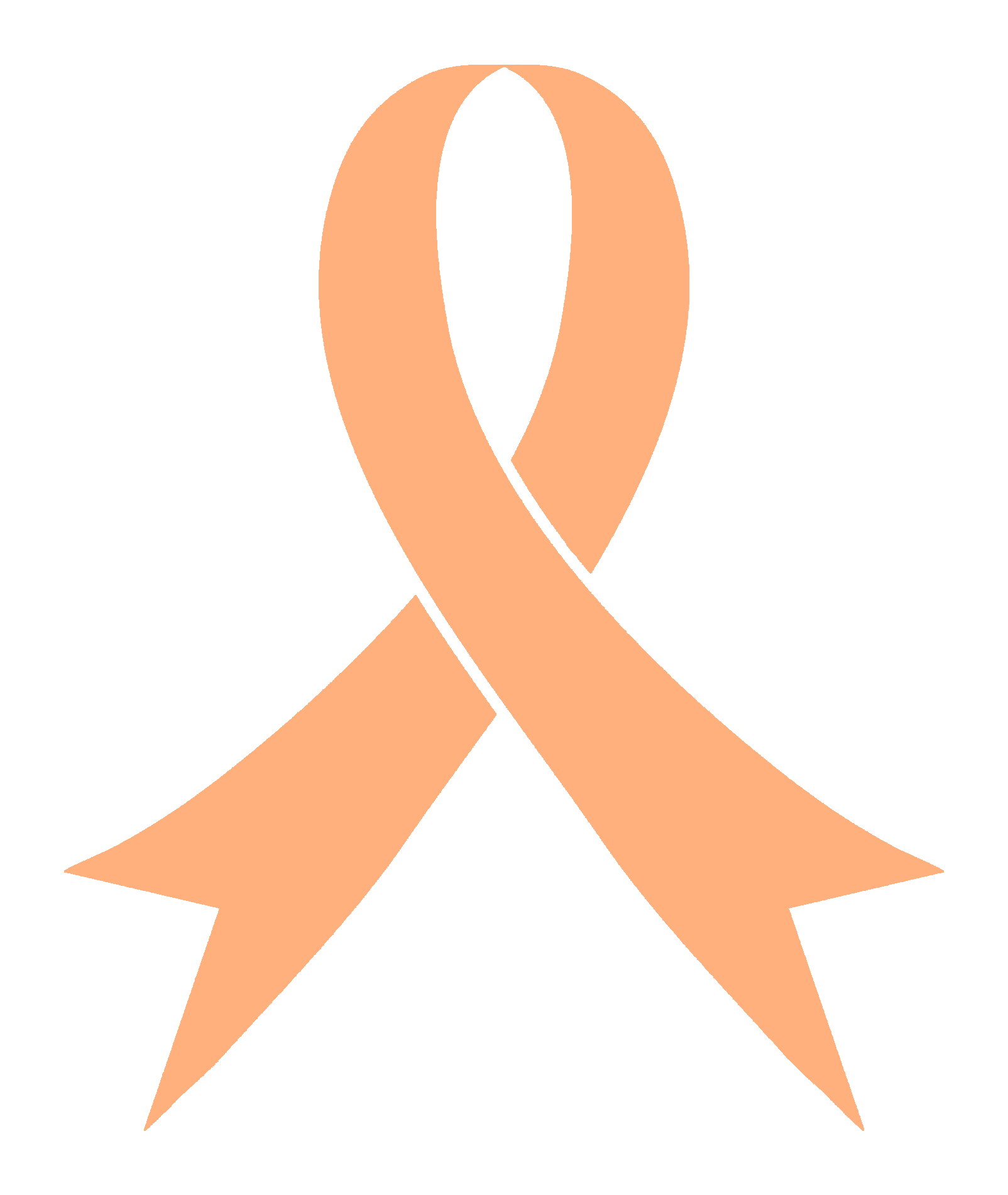 Uterine cancer awareness ribbon