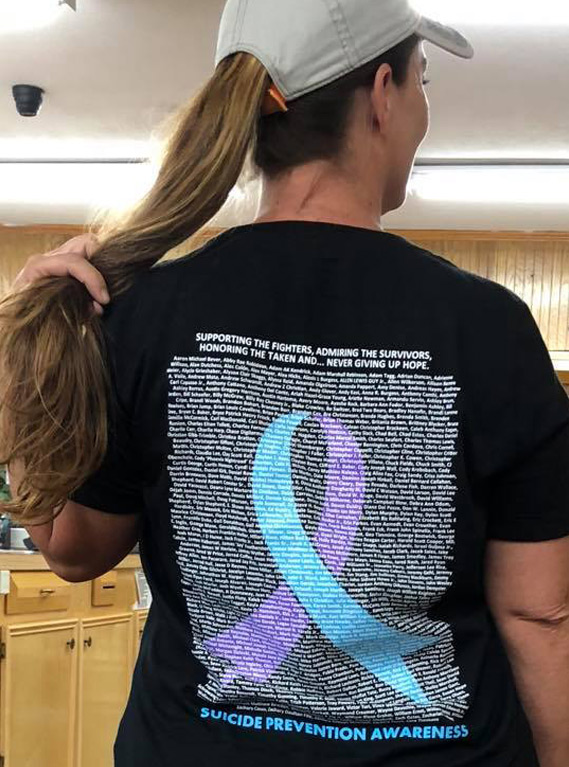 Customer wearing a NamesWear Story Shirt