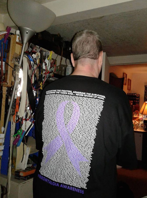 Customer wearing a NamesWear Story Shirt